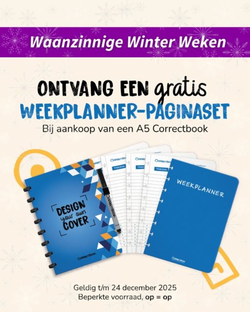Blijven schrijven! ✍🏼

Op zoek naar een duurzaam alternatief voor papieren notitieboekjes? En naar een orgineel relatiegeschenk? Kies dan voor een @wearecorrectbook: schrijven, wissen en dat telkens opnieuw.

✨ Al vanaf 25 stuks personaliseer je het boekje met je eigen ontwerp. 

❄️Tijdens de Waanzinnige Winter Weken ontvang je bij elke bestelde A5 Correctbook een gratis weekplannerset! 

Bestel vóór 24 december en profiteer van deze speciale actie. 

#correctbook #uitwisbaar #cadeautip #eindejaars #eindejaarsgeschenk #relatiegeschenk #impact #impactmaken