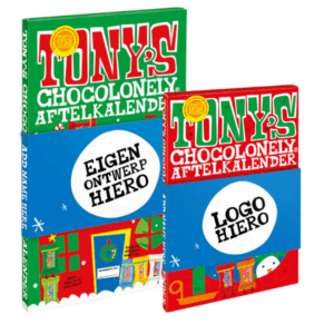 Adventskalender van het merk Tony's Chocolonely