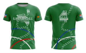 Groen shirt met een bedrukking van de Groningse Vierdaagse